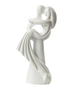 Noivos Silhuetas ao Colo Branco