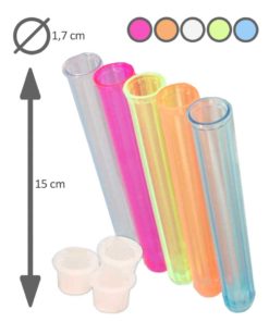 Tubo de Ensaio de Acrílico Facetado c/Rolha