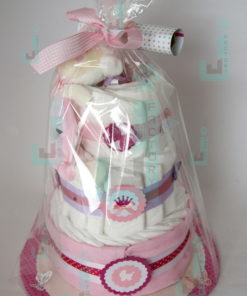 Bolo de Fraldas para Menina